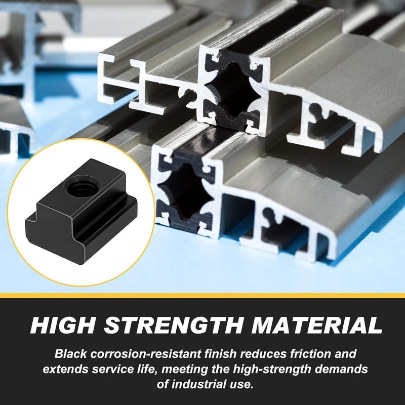 Yaocom 20 Pcs M6 T-Slot Nuts, Black Oxide Finish Table Slot, Grade 8.8, Slot Width 8 Mm/0.31", Depth 5.84 Mm/ 0.23'' for Machine Tool Tables - Image 5